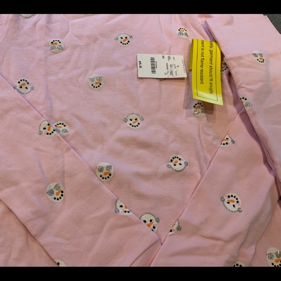 Crew Cuts Girl's Snowman Pink Pajama Set 14 NWT - Picture 5 of 5